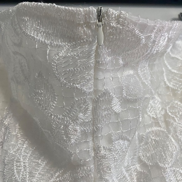 Elegant White Lace Strapless Dress  *Size-34 A/B top **Free Shipping** - Picture 4 of 10